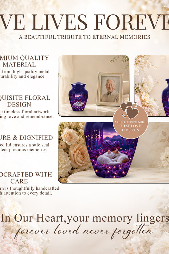 Eternal Resting Cat Cremation Urn - Personalized Urns For Pet Cat Ashes
