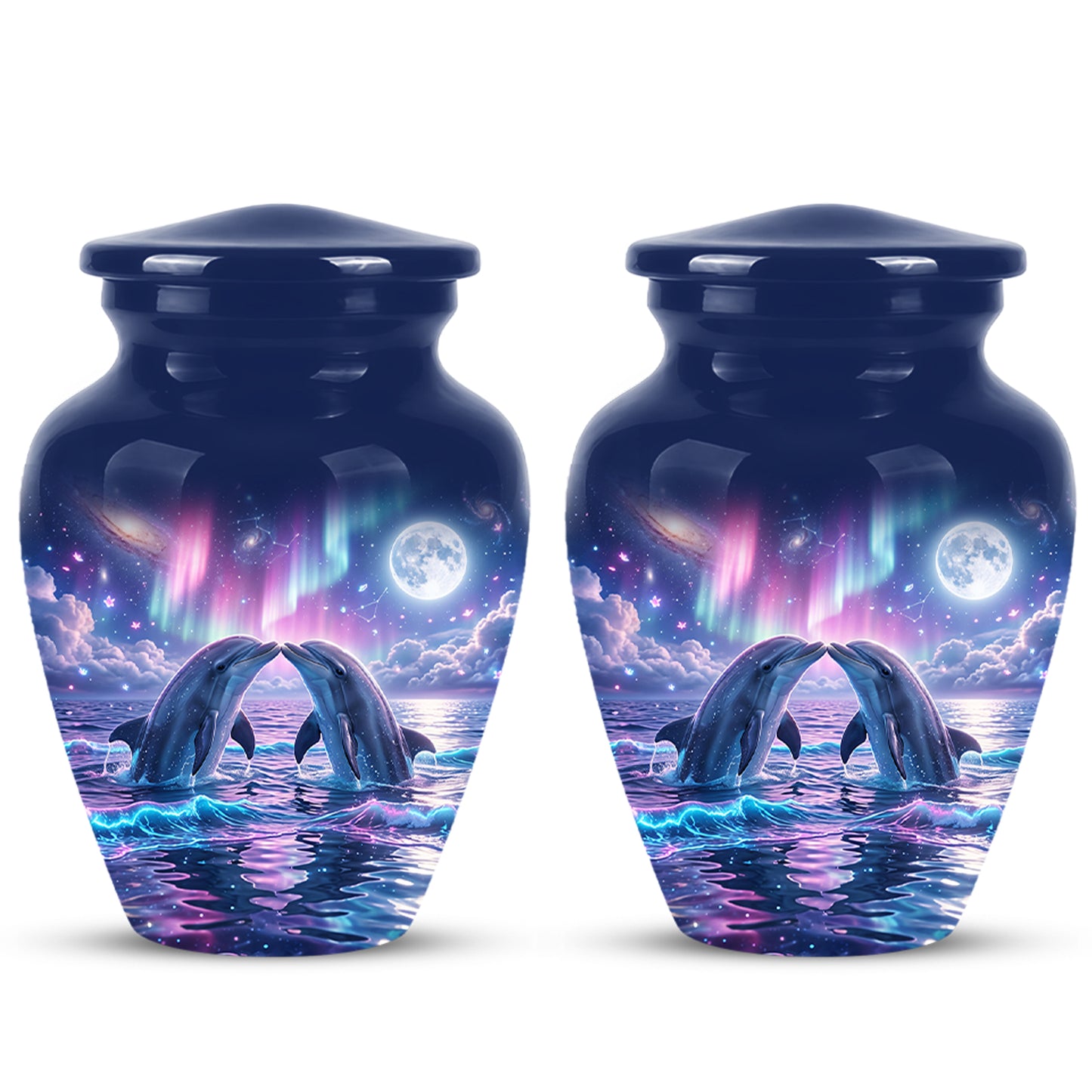Twin Dolphin Memorial Urn - Beautiful Cremation Urns For Women Ashes