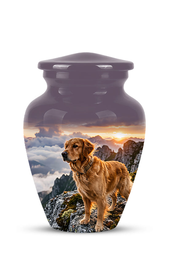 Golden Retriever Themed Urn - Handcrafted Custom Urn For Pet Dog Ashes