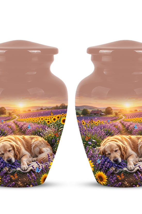Golden Retriever Gog Memorial Urn - Personalized Pet Urns For Ashes