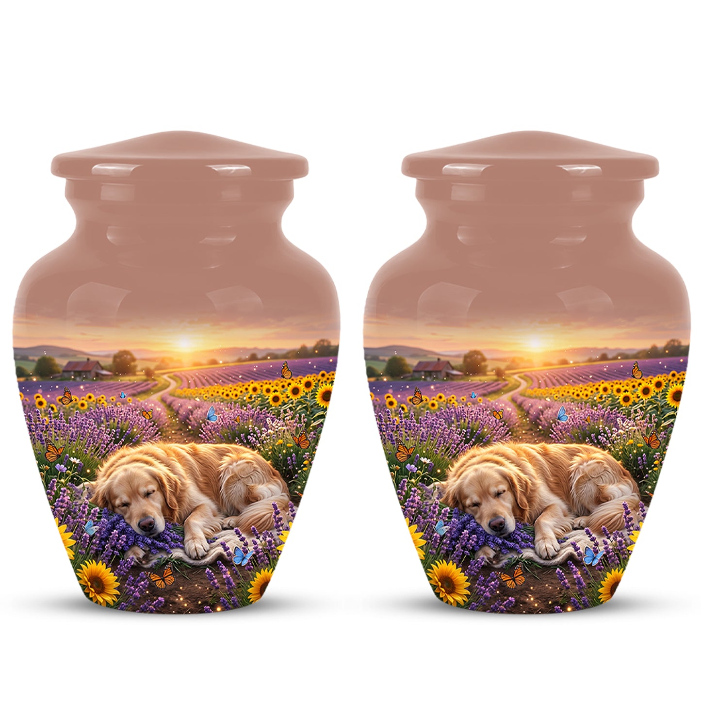Golden Retriever Gog Memorial Urn - Personalized Pet Urns For Ashes