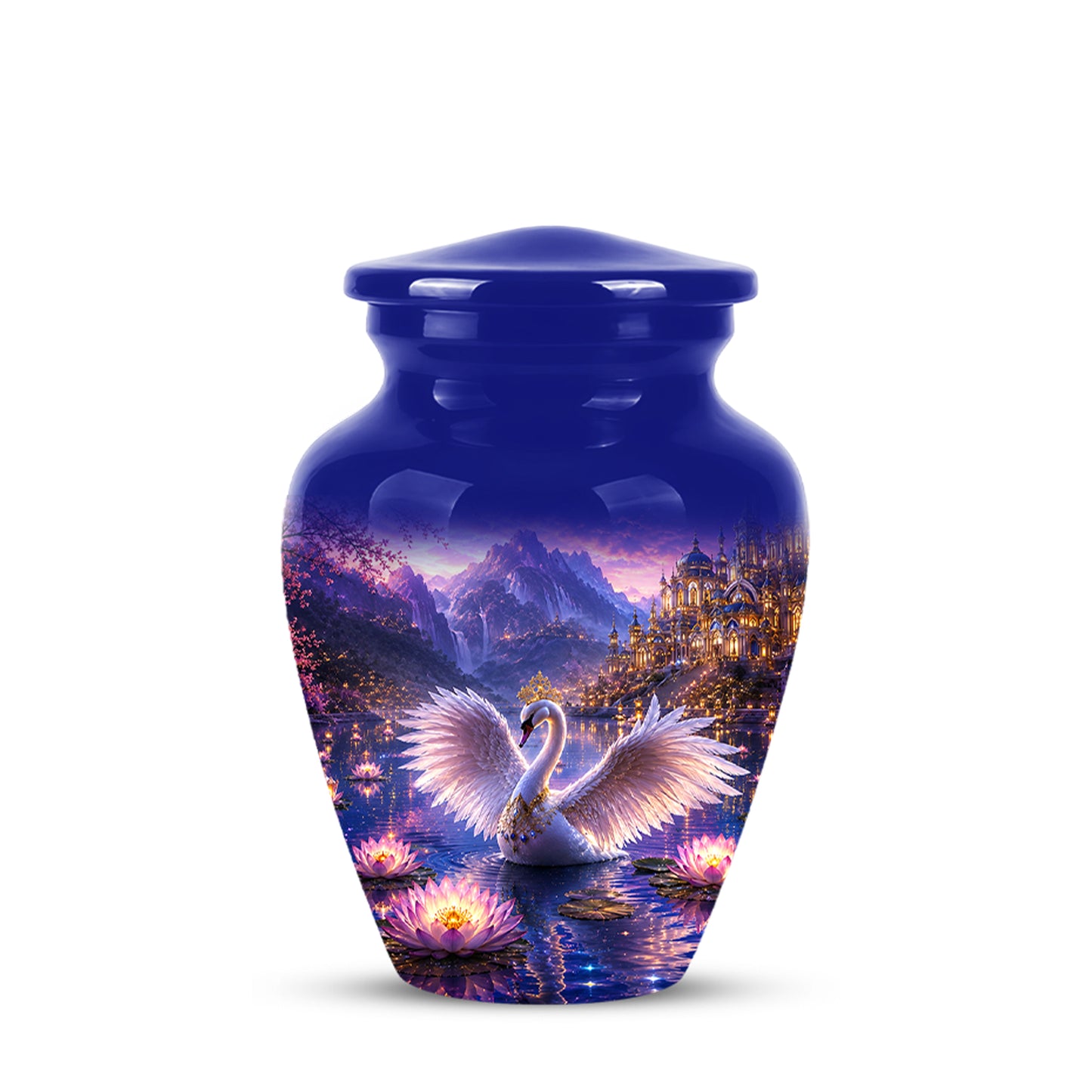 Swan Lake Fantasy Urn - Majestic Burial Urns For Loved Ones Ashes