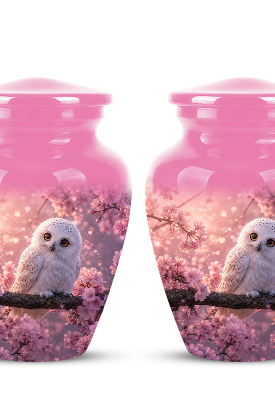 Baby Owl Cremation Urn for Ashes – Handcrafted Personalized Burial Urn
