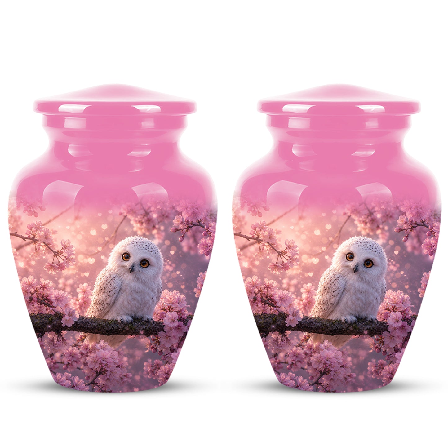 Baby Owl Cremation Urn for Ashes – Handcrafted Personalized Burial Urn