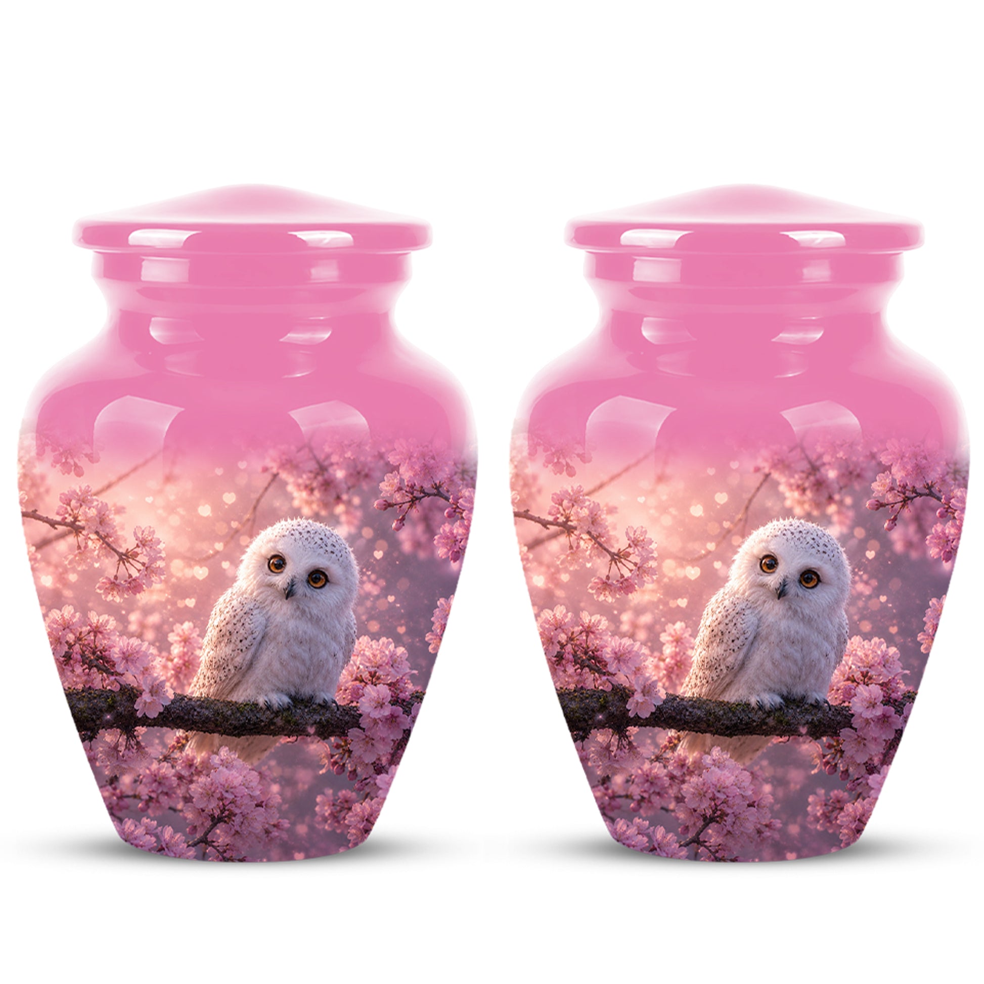 Baby Owl Cremation Urn for Ashes – Handcrafted Personalized Burial Urn