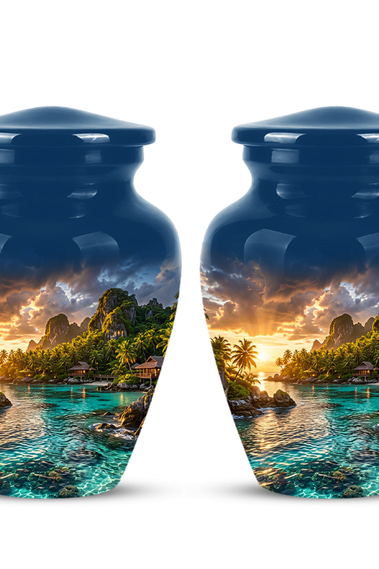 Beach Urns For Ashes - Sunset Scenic Memorial Urns For Nature Lovers