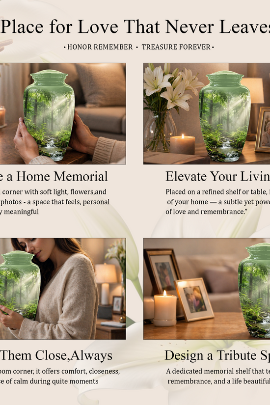 Forest Scenic Cremation Urn - Artistic Funeral Urns For Nature Lover's Ashes