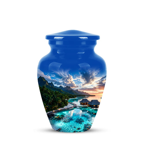 Beach Themed Cremation Urn - Personalized Burial Urns For Human Ashes