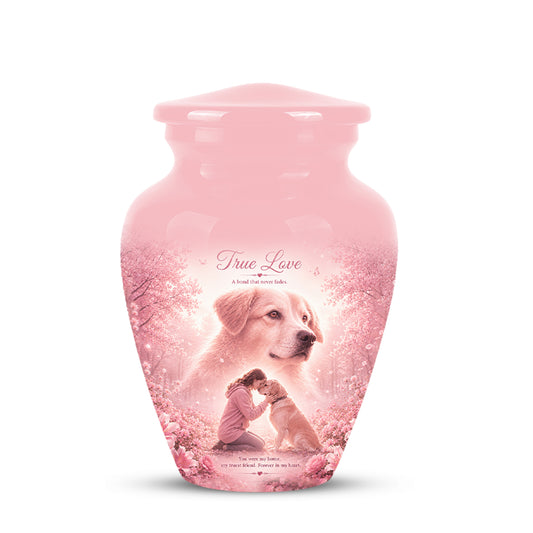 Pink Pet Dog Memorial Urn – Dog Burial Urn for Pets Ashes