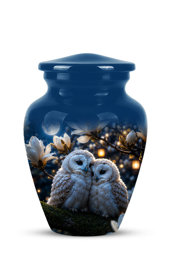 Owl Couple Cremation Urn - Beautiful Memorial Urns For Lover's Ashes