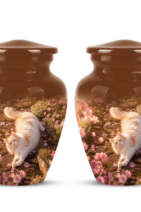 Fluffy Cat Cremation Urn - Custom Burial Memorial Urns On Sale
