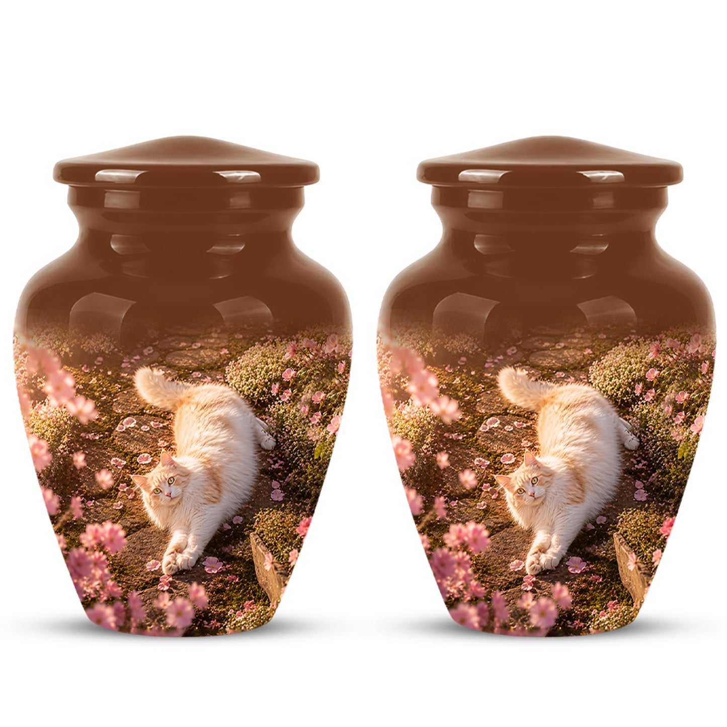 Fluffy Cat Cremation Urn - Custom Burial Memorial Urns On Sale