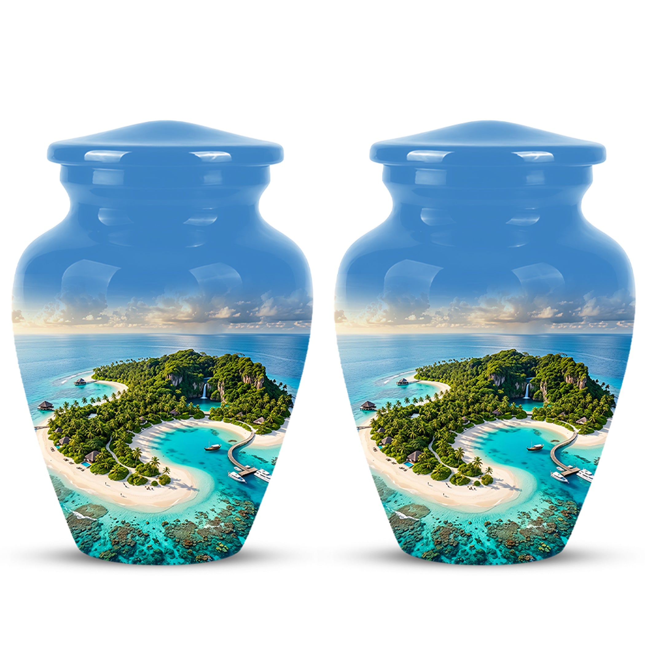 Beach Memorial Urns For Human Ashes - Custom Handmade Urns For Ashes