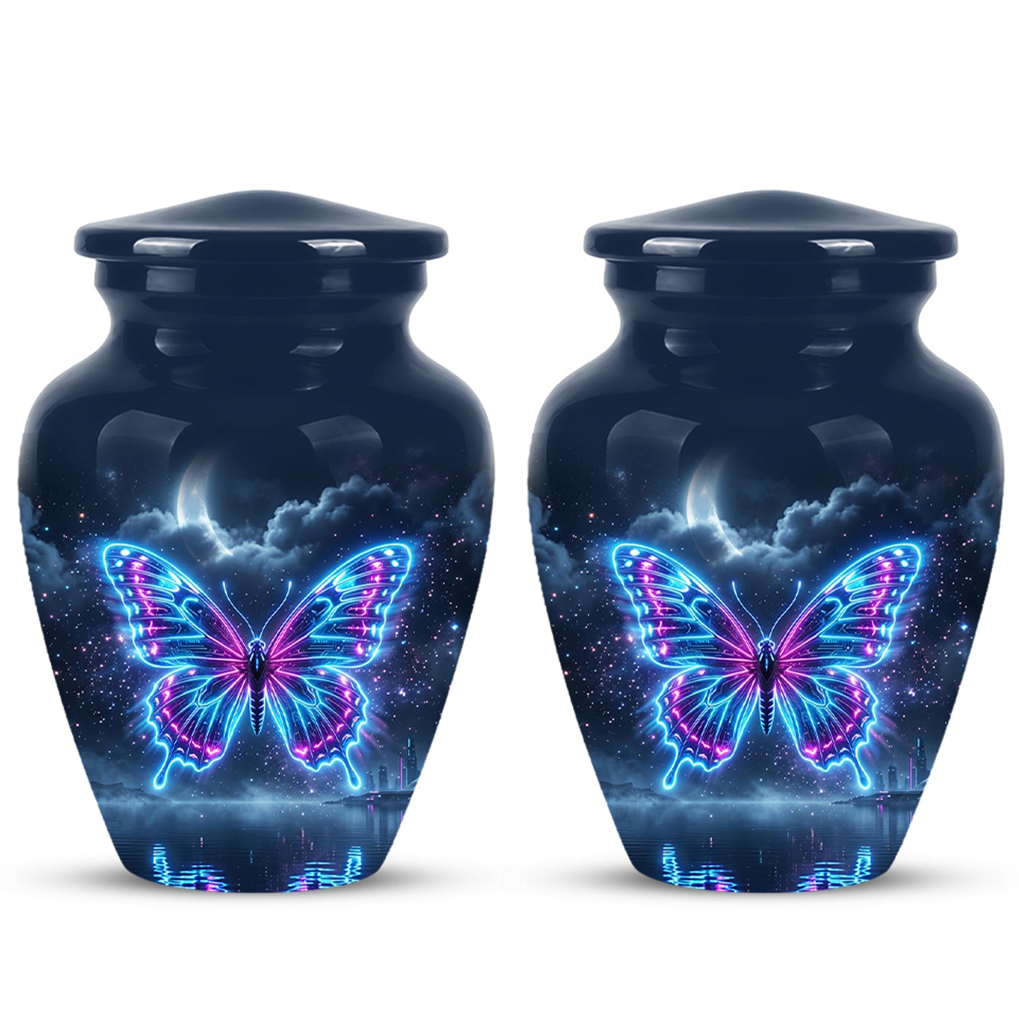 Colorful Flying Butterfly Urn - Moonlight Memorial Urns For Mom Ashes