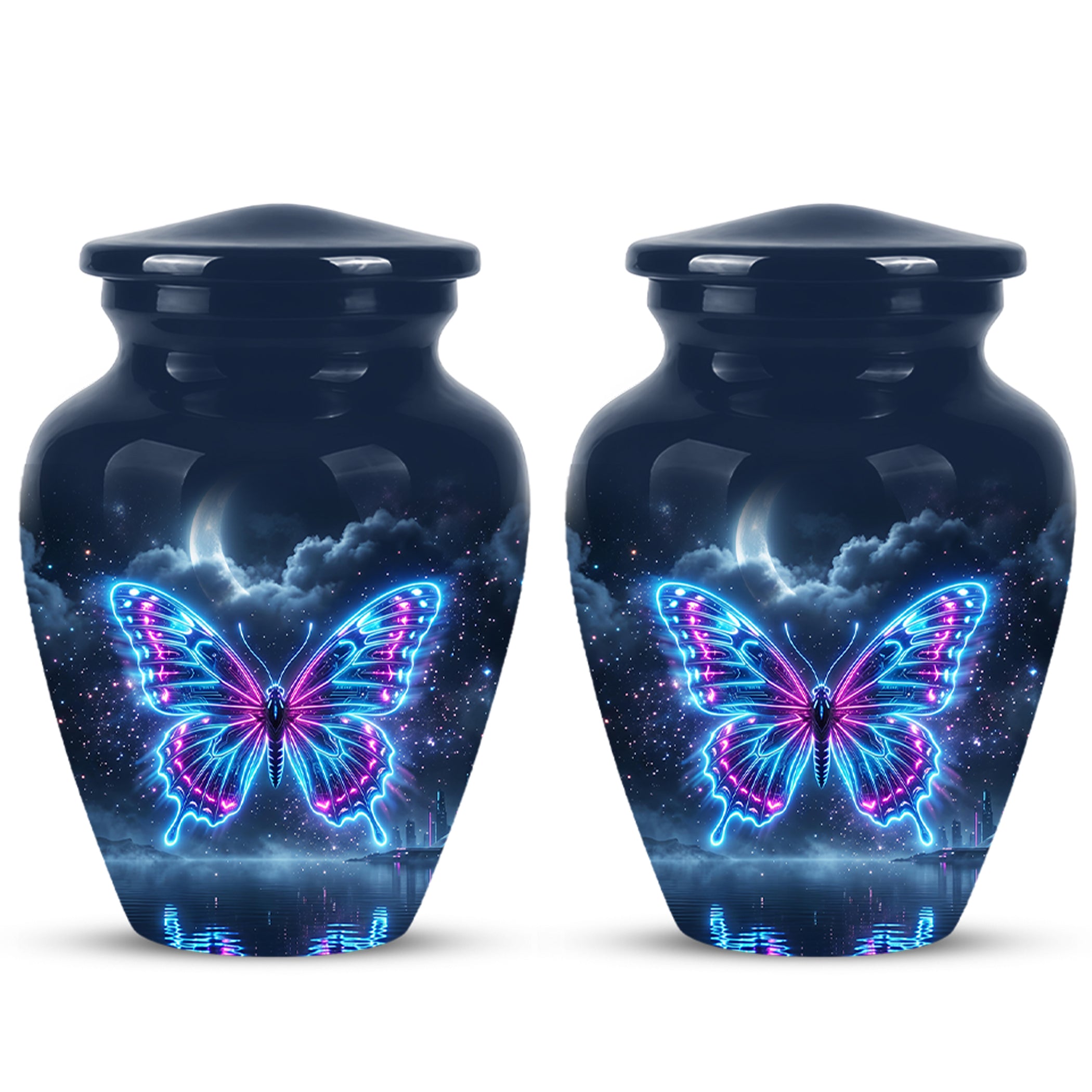 Colorful Flying Butterfly Urn - Moonlight Memorial Urns For Mom Ashes