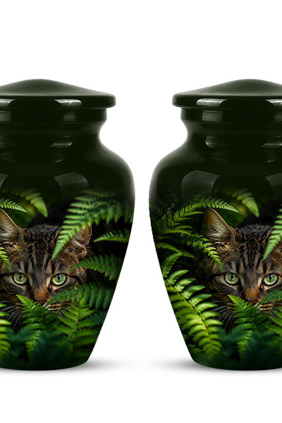 Cat Cremation Urns For Ashes - Personalized Black Pet Burial Urns