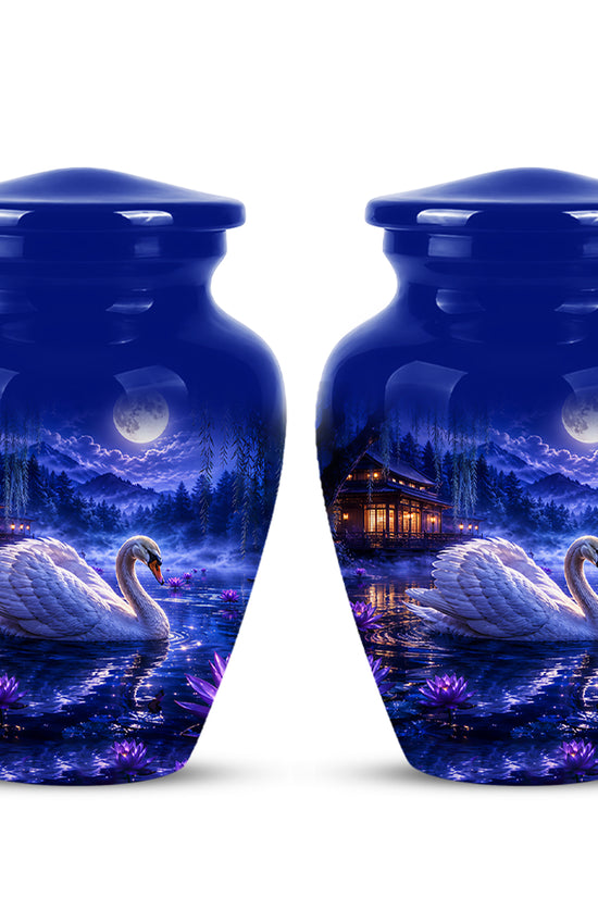 White Swan Memorial Urn - Personalized Funeral Urns On Sale For Ashes