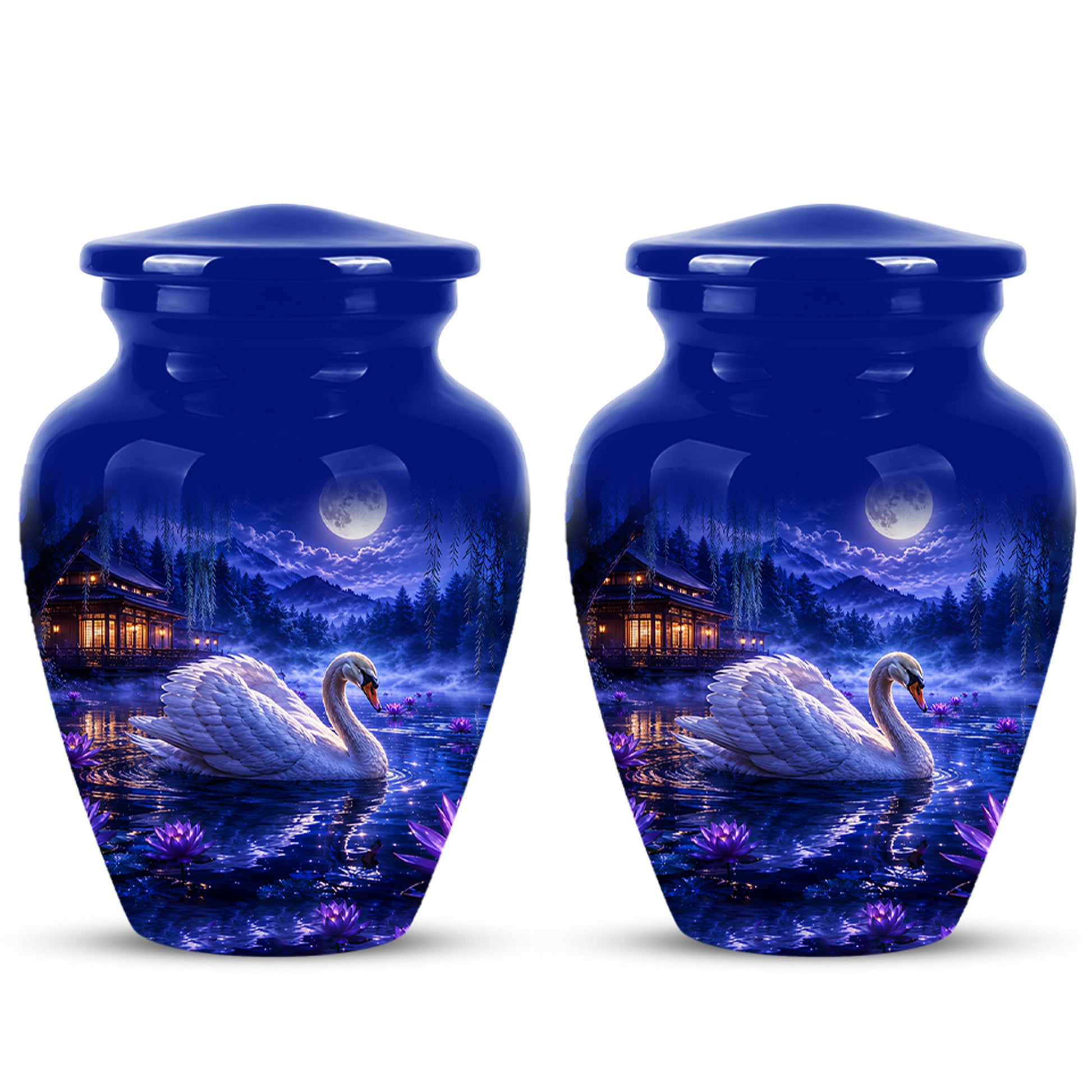 White Swan Memorial Urn - Personalized Funeral Urns On Sale For Ashes