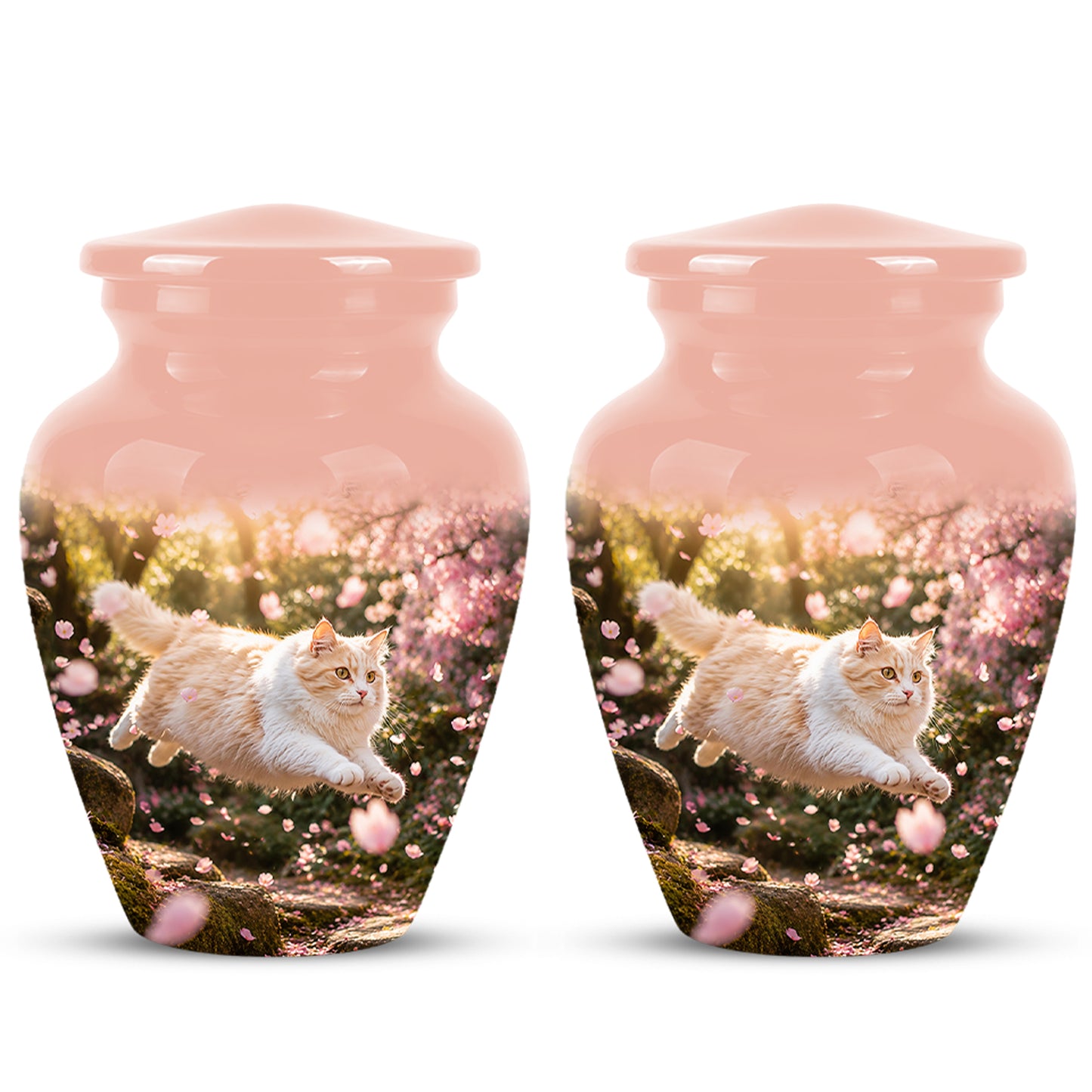 Fluffy Cat Pet Cremation Urn - Beautiful Pet Memorial Urns For Ashes