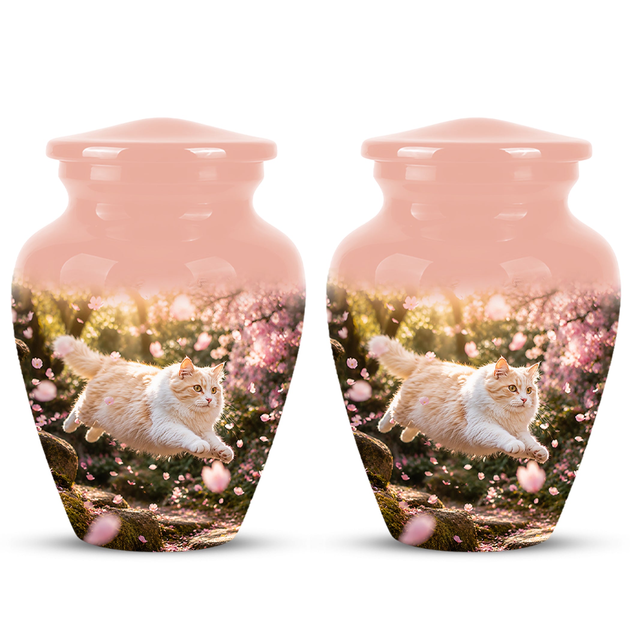 Fluffy Cat Pet Cremation Urn - Beautiful Pet Memorial Urns For Ashes