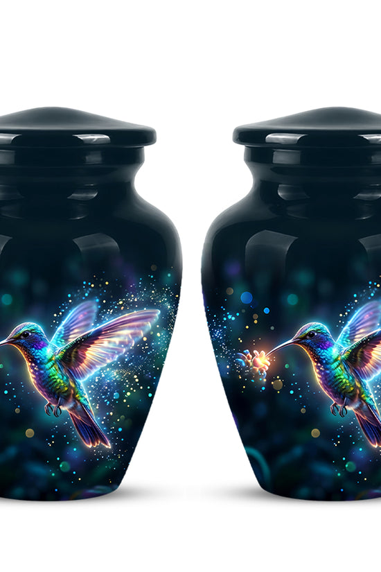 Celestial Colorful Hummingbird Cremation Urn - Majestic Funeral Urns
