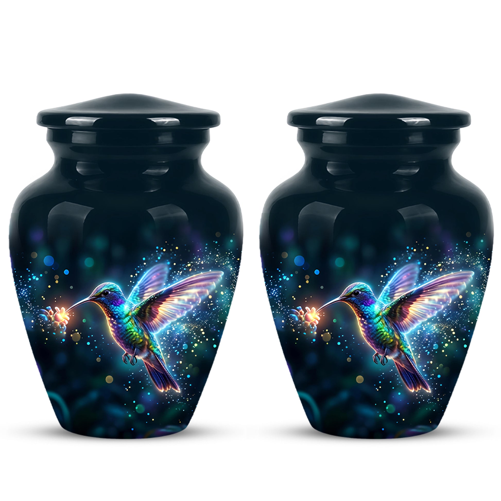 Celestial Colorful Hummingbird Cremation Urn - Majestic Funeral Urns