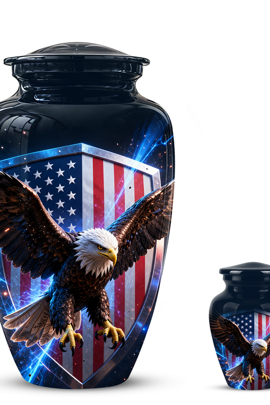 American Bald Eagle Memorial Urn - Personalized Funeral Urns For Ashes
