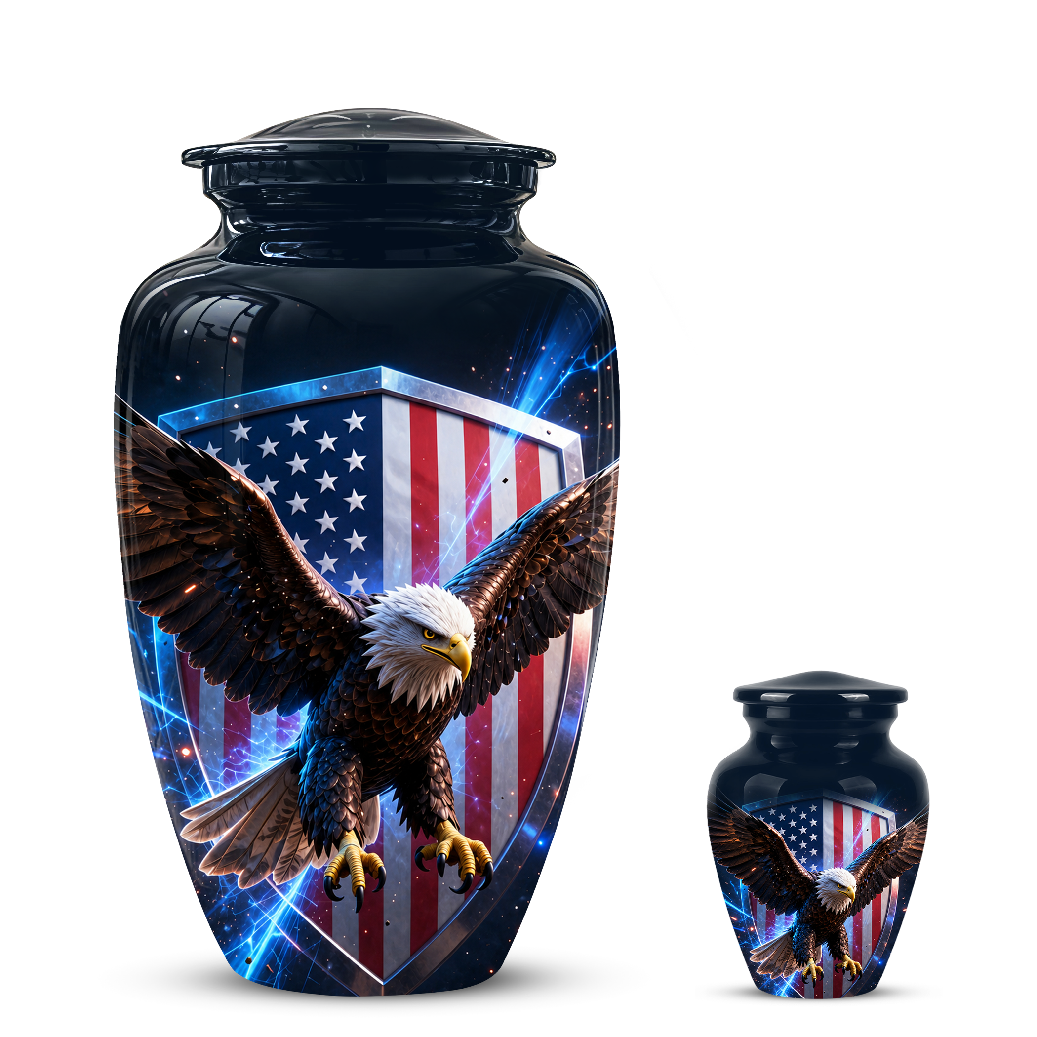 American Bald Eagle Memorial Urn - Personalized Funeral Urns For Ashes