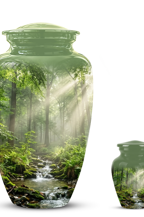 Forest Scenic Cremation Urn - Artistic Funeral Urns For Nature Lover's Ashes
