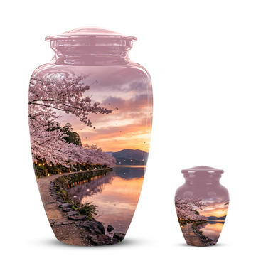 10 inch Large Urn with 1 Keepsake 3 inch