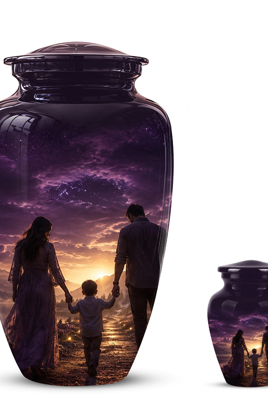 Father, Son & Mother Memorial Urn - Artistic Burial Urns For Human Ashes