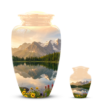 10 inch Large Urn with 1 Keepsake 3 inch