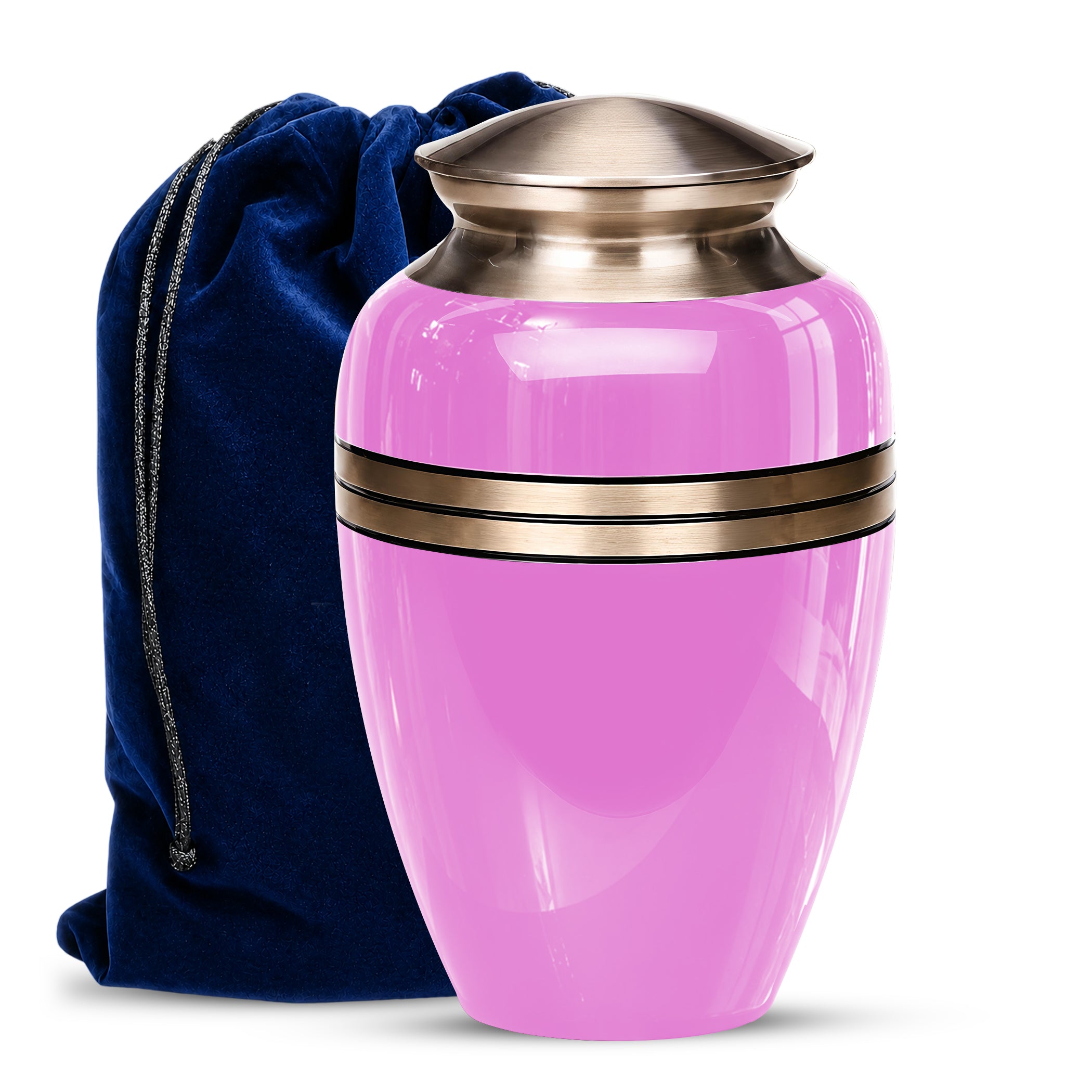 Pink Memorial Ashes Urn For Men and Women - 10 inch Urn For Burial
