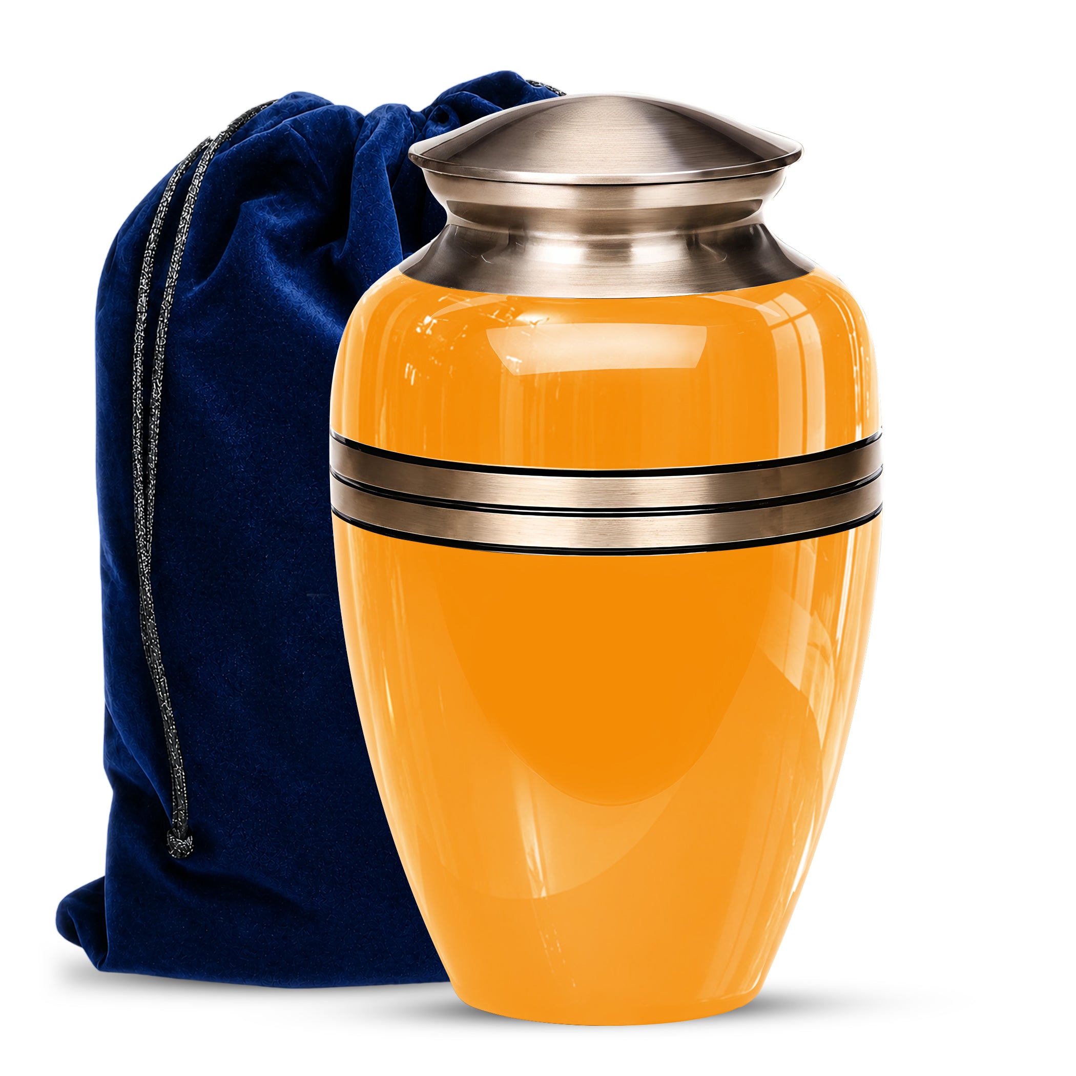 Yellow Color Adult Cremation Urns - Custom 10" inch Memorial Ashes Urn