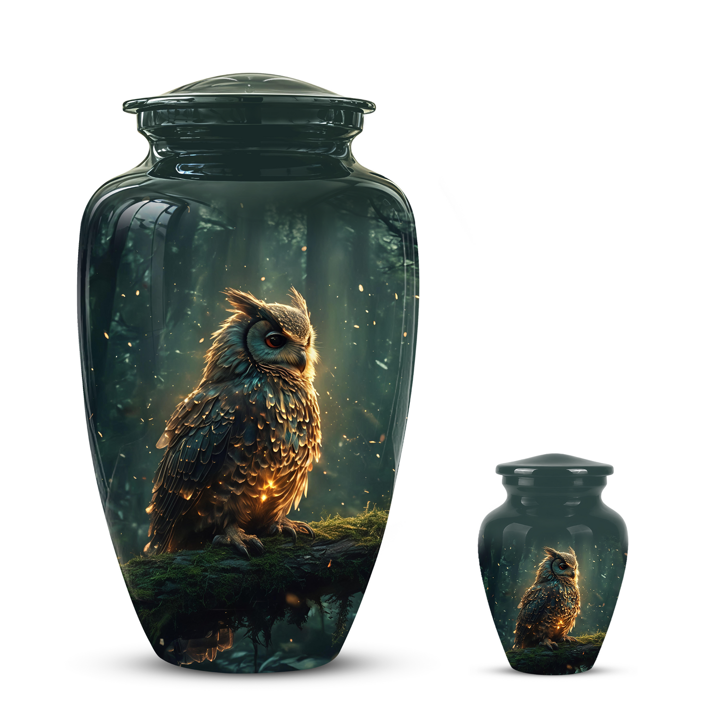 Mystical Owl Cremation Urn - Green Burial Urns For Human Ashes