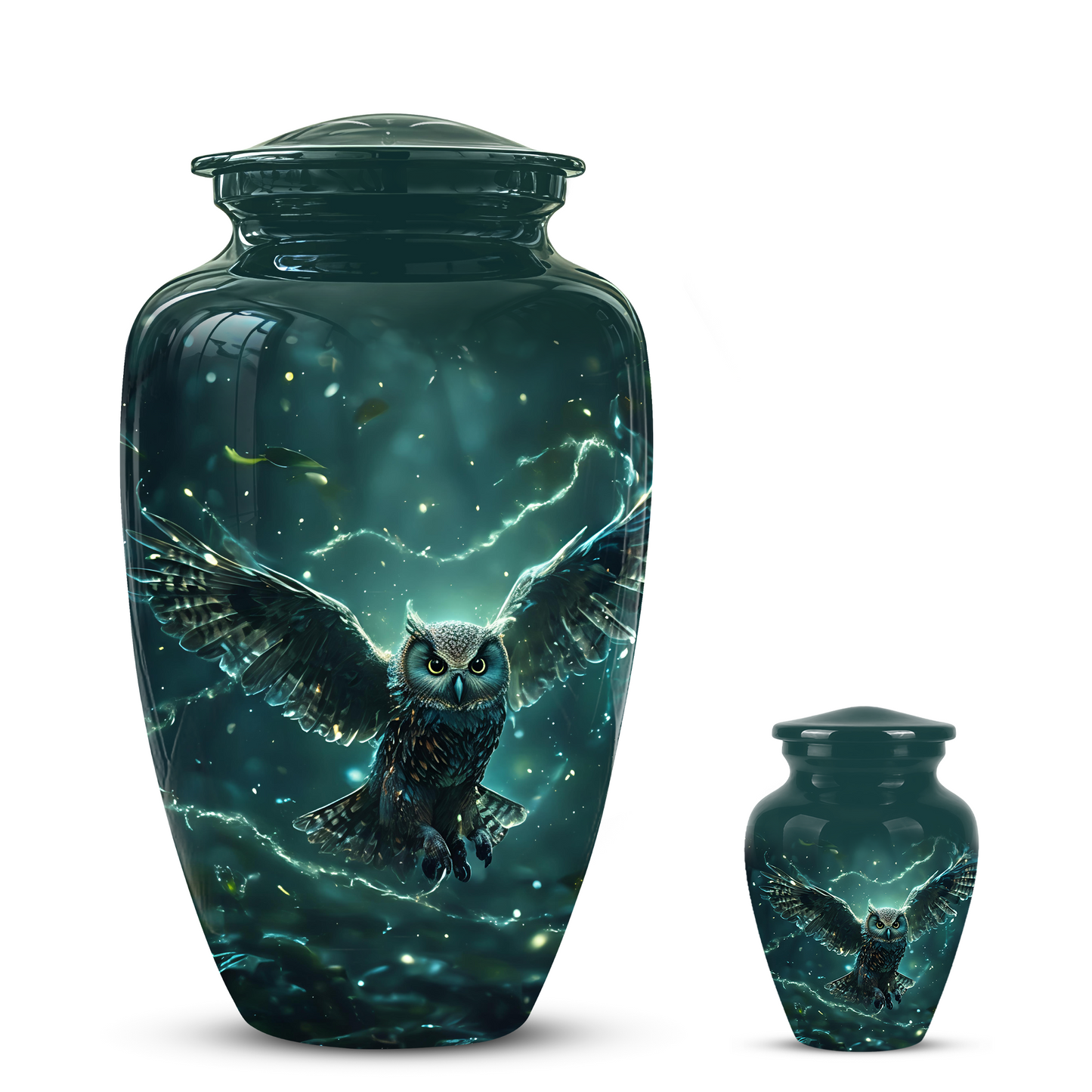Flying Owl Cremation Urn - Night Owl Burial Urns For Human Ashes